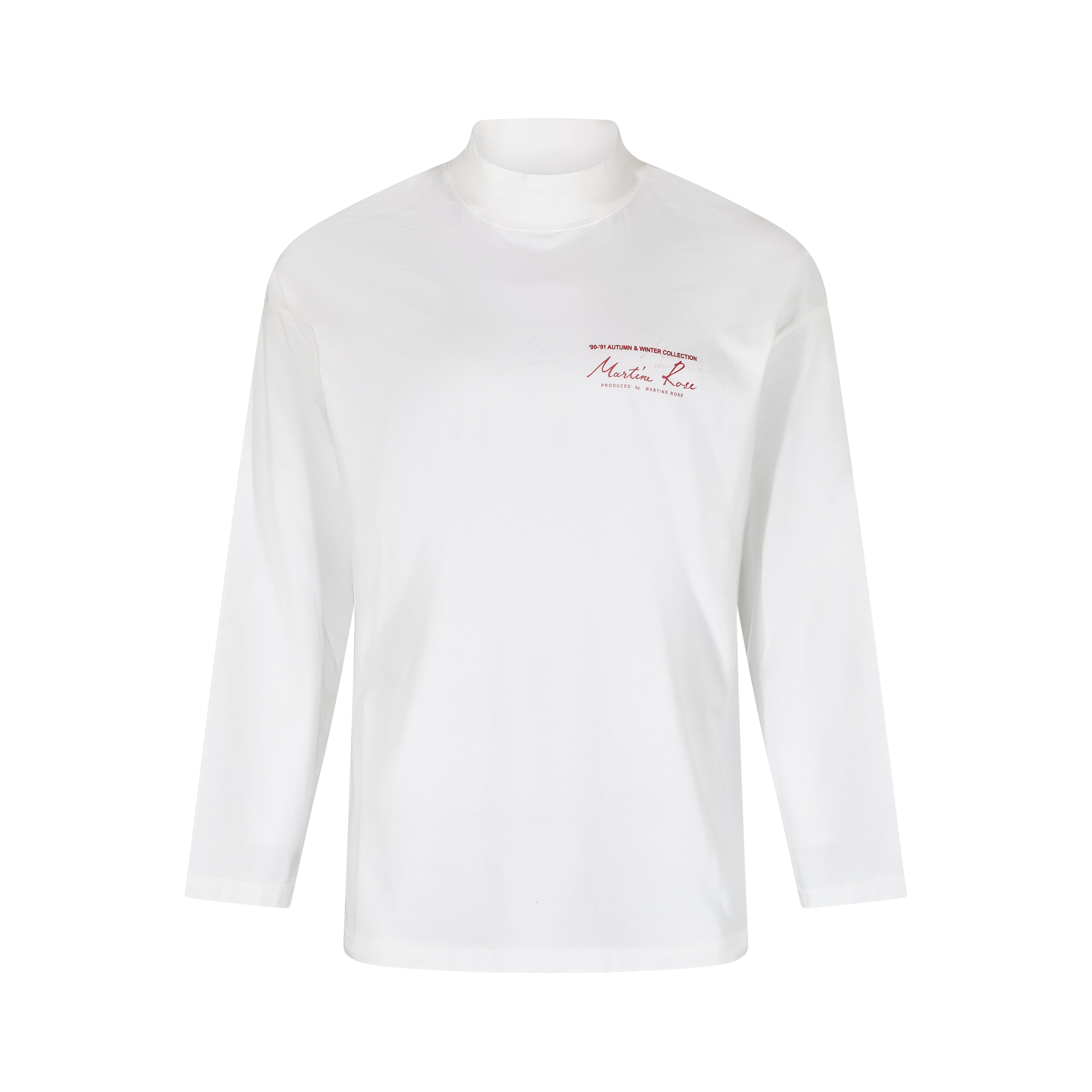 Jersey Funnel Neck in White | Official Online Shop
