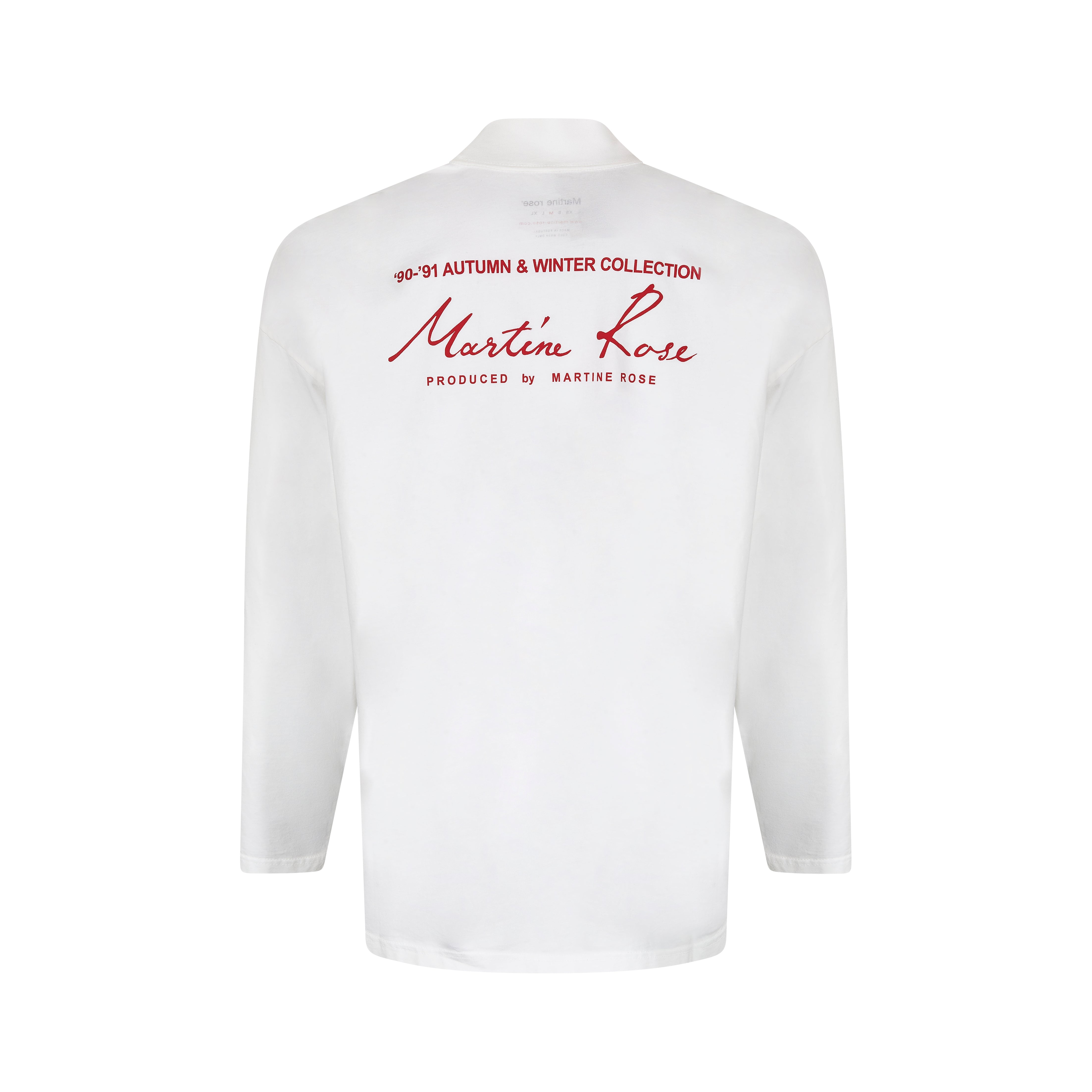 White Martine Rose Funnel Neck T-Shirt