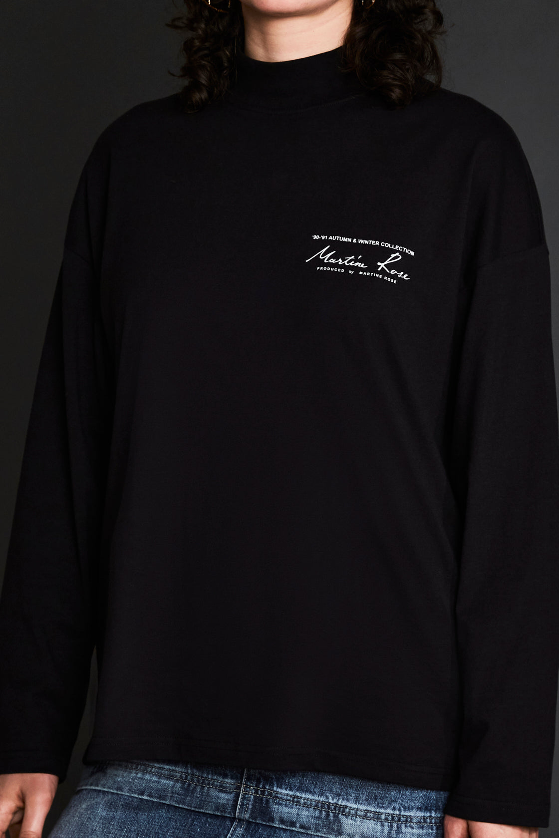 Jersey Funnel Neck in Black | Official Online Shop