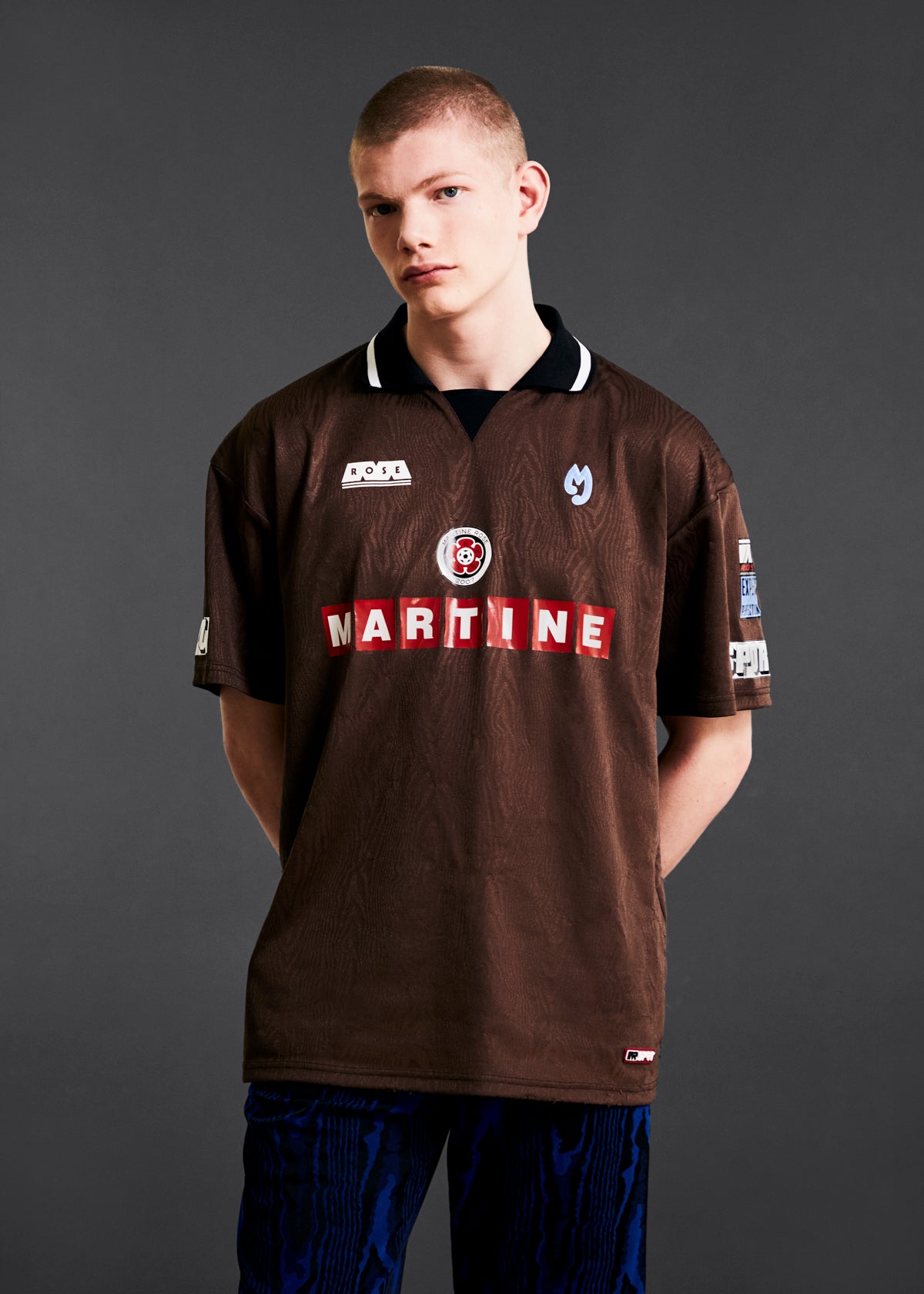 FOOTBALL TOP in BROWN | Martine Rose