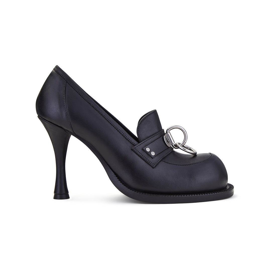 BULB TOE RING HEEL in BLACK